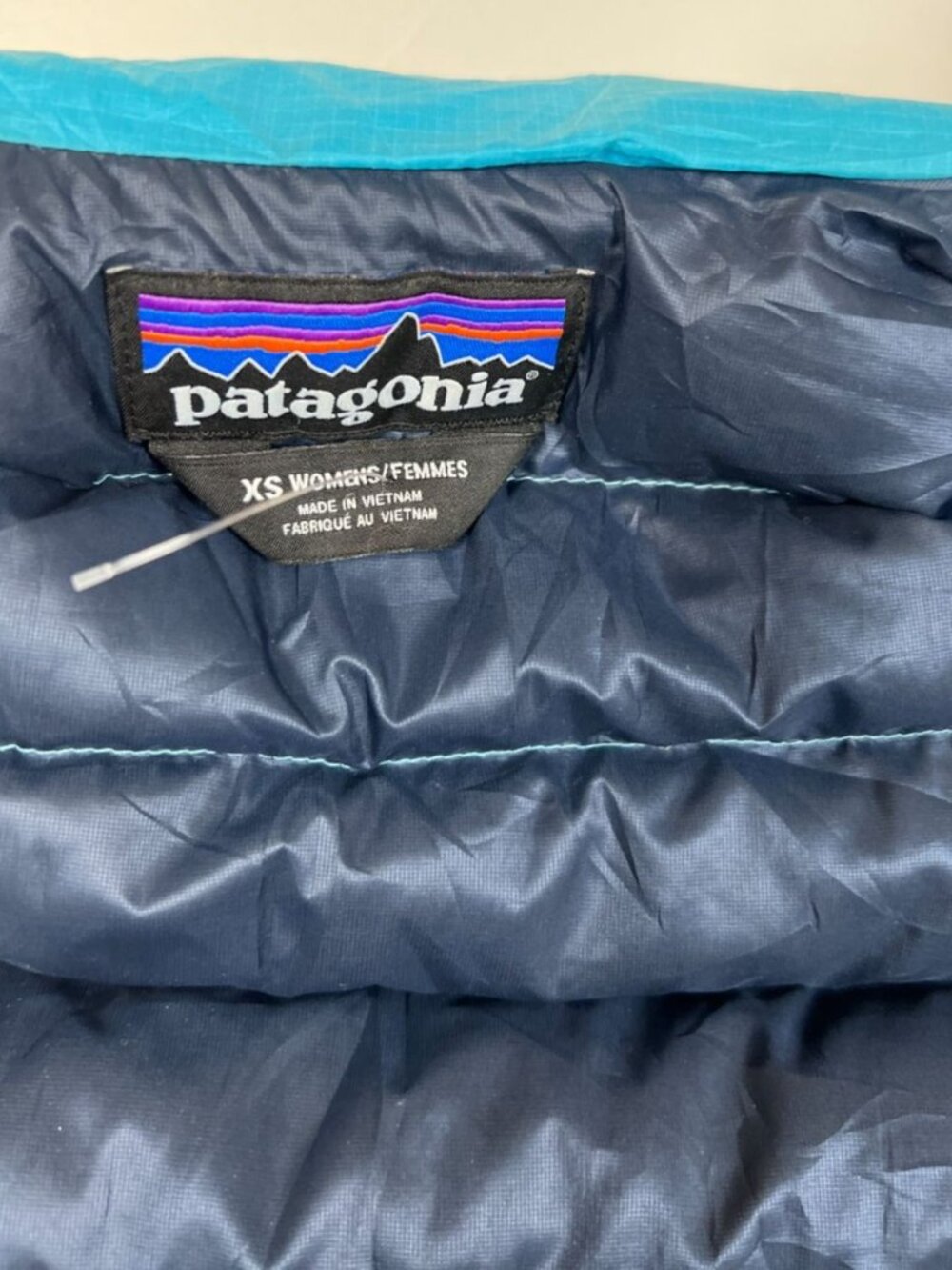 Patagonia Women XS Down Sweater Vest Blue 800-Fill Puffer Ultralight Quilted - Picture 3 of 12